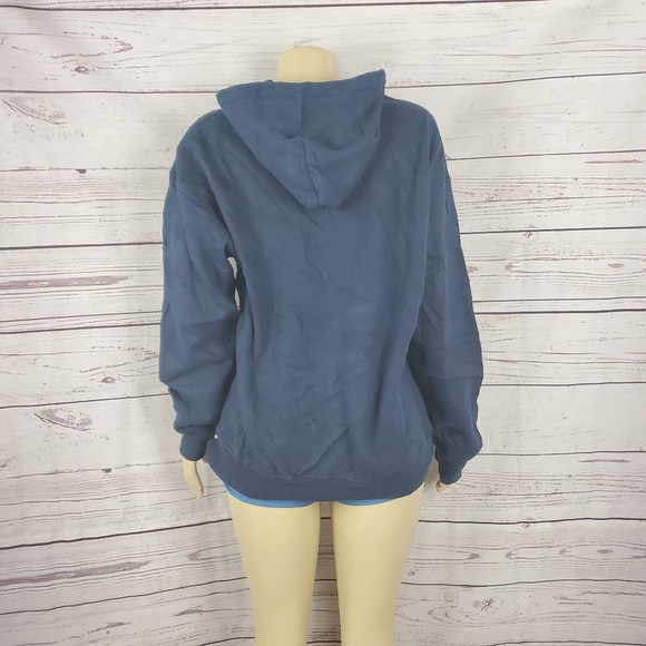 gildan navy blue large hoodie sweatshirt ( 5 for $20 ) - Picture 6 of 8